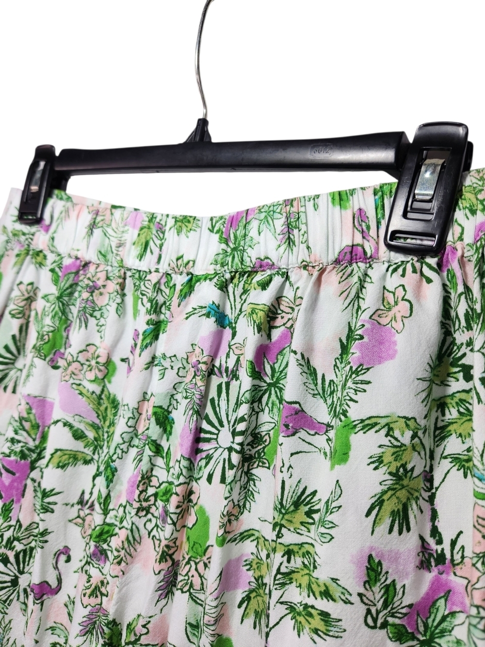 Stella Parker Tropical Flamingo Floral Wide-Leg Flowy Crop Pants Small Resort - Picture 4 of 16